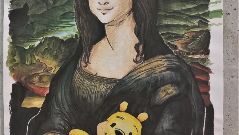 Mona Lisa na sto in en način dijaki BIC Ljubljana