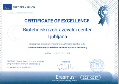Listina kakovosti BIC Ljubljana