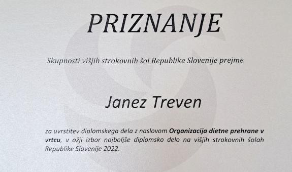 Diplomsko delo študenta BIC Ljubljana med najboljšimi deli v letu 2022