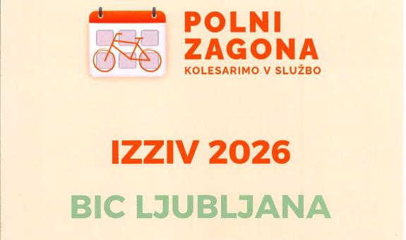 Polni zagona kolesarimo v službo BIC Ljubljana 2026
