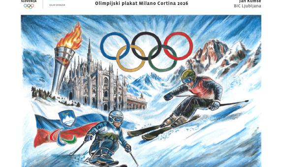  1. mesto v kategoriji srednješolcev na natečaju "Plakat olimpijskih in paralimpijskih iger Milano Cortina 2026
