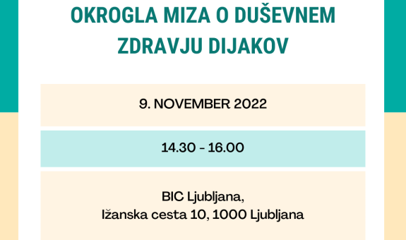 Okrogla miza o duševnem zdravju dijakov