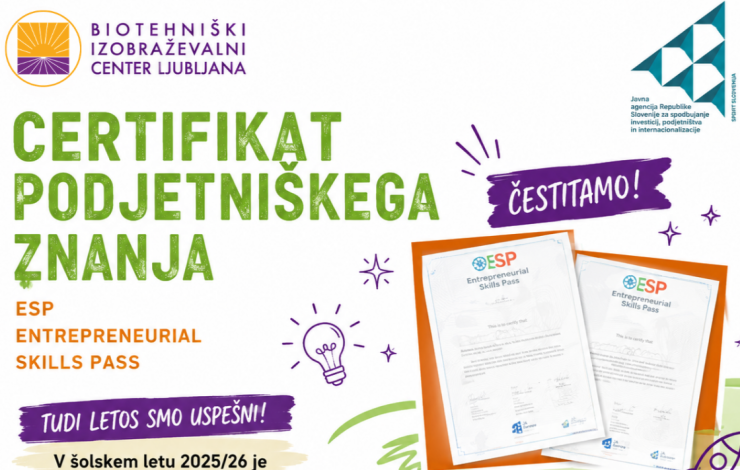 Certifikat ESP 2026 BIC Ljubljana